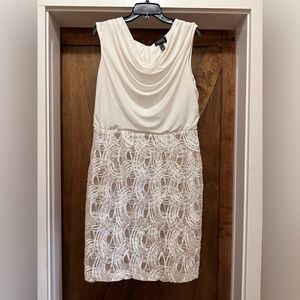 Gorgeous Adrianna Papell cream-colored dress